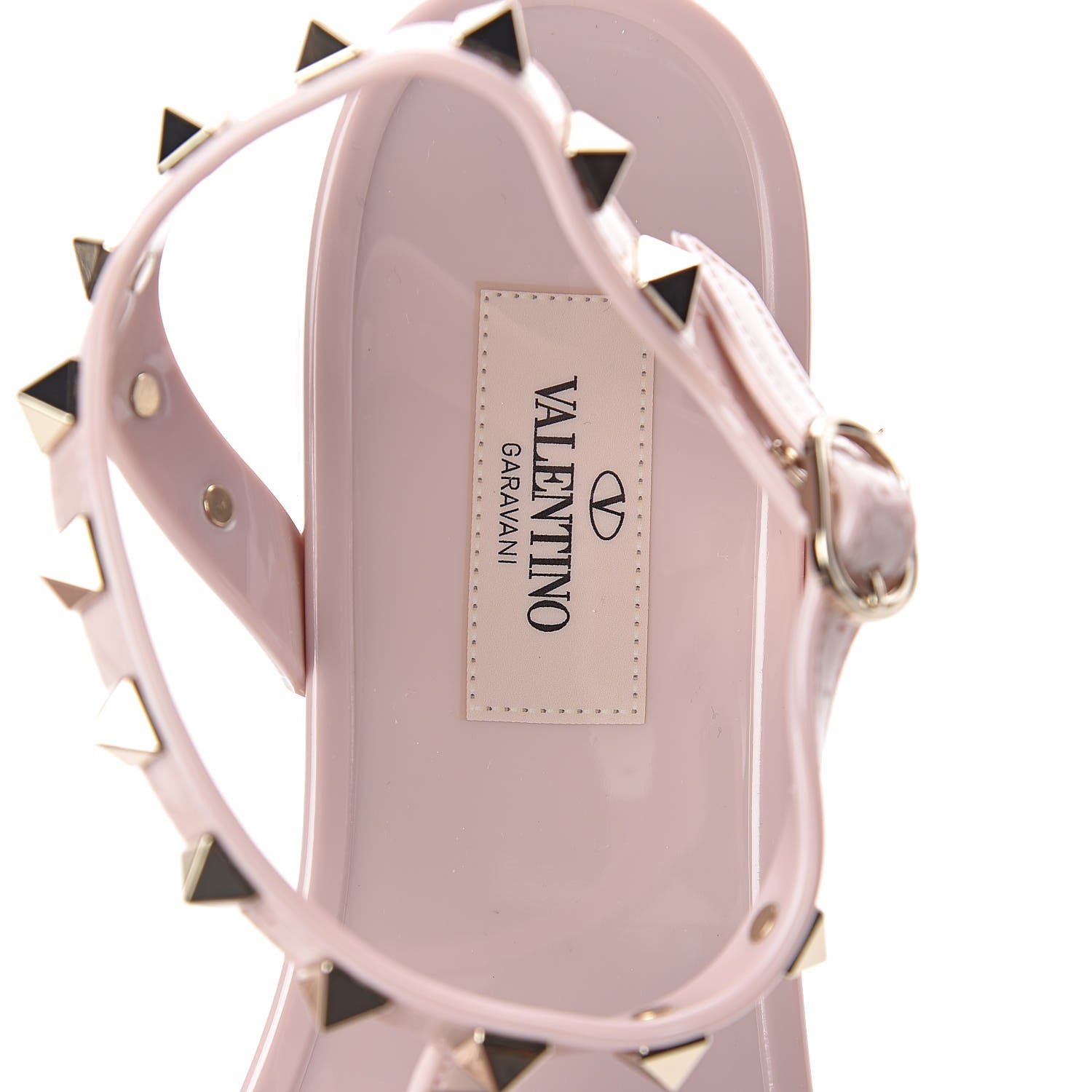Valentino Garavani PVC Jelly Rockstud Caged Sandals 38 Water Rose 7 of 7