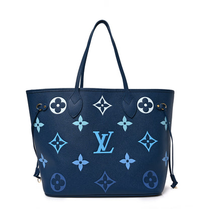 Louis Vuitton Empreinte Monogram Giant Neverfull MM Degrade Bleu 1 of 8
