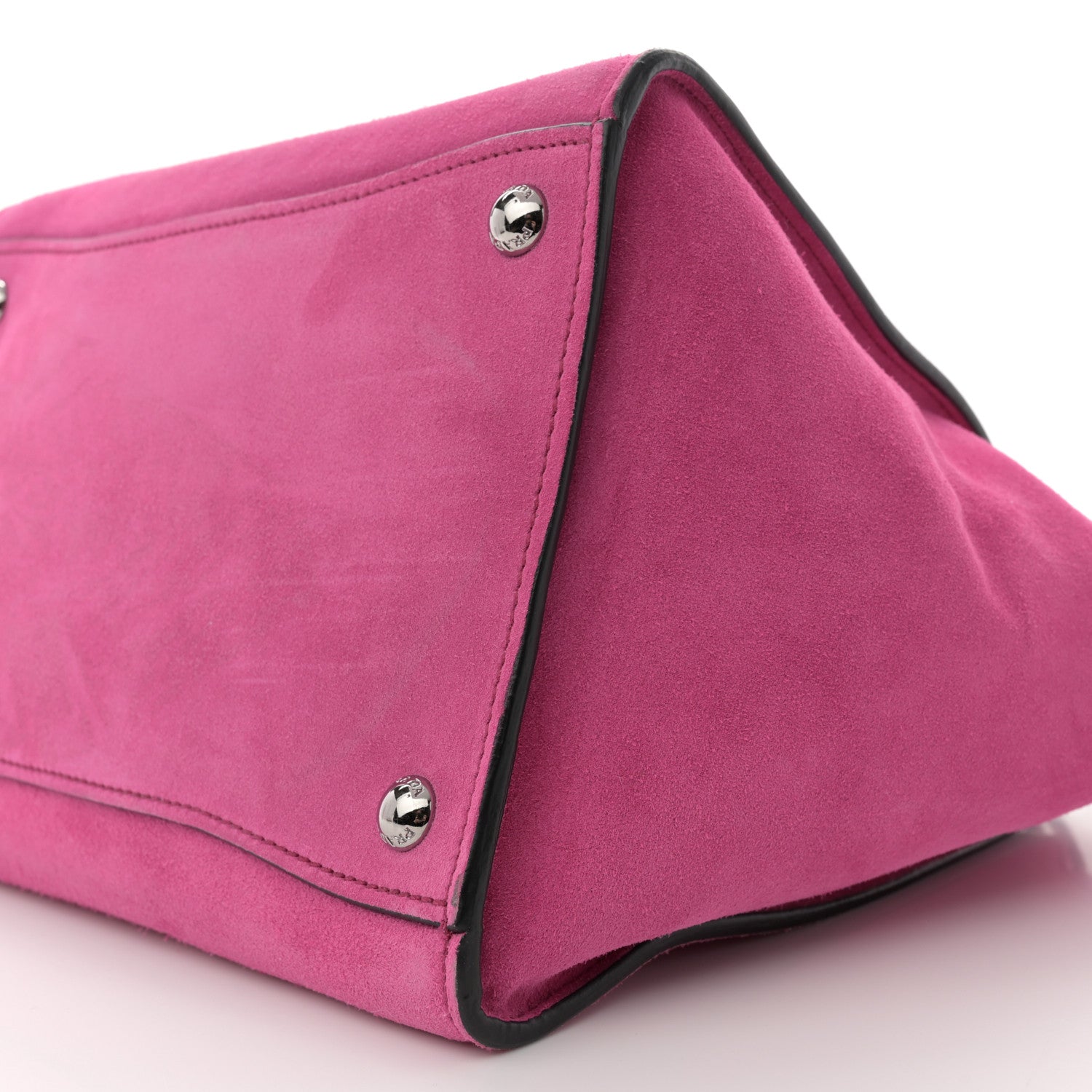 Prada Scamosciato Suede Twin Pocket Tote Fuxia 10 of 12