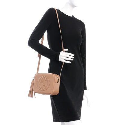 Gucci Pebbled Calfskin Small Soho Disco Bag Rose Beige 2 of 8