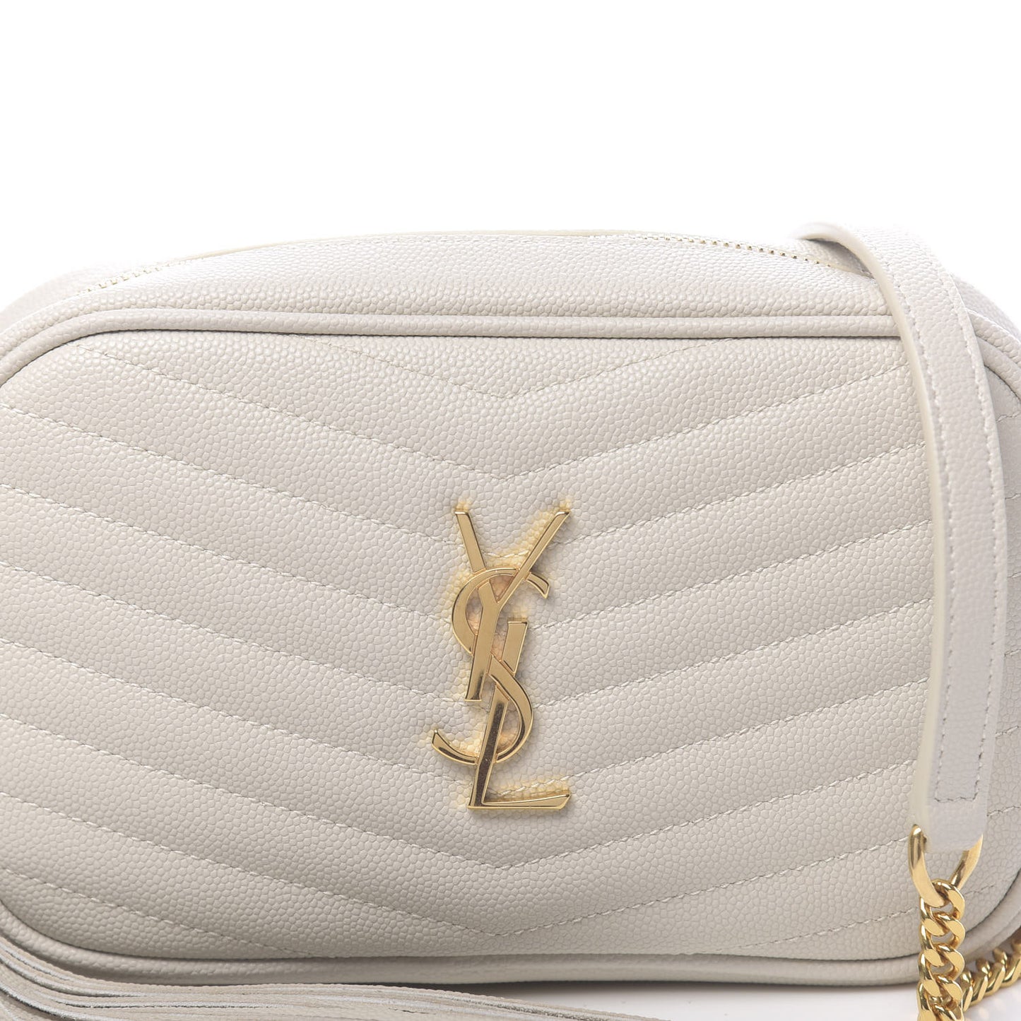 Grain De Poudre Matelasse Monogram Mini Lou Camera Bag Crema Soft