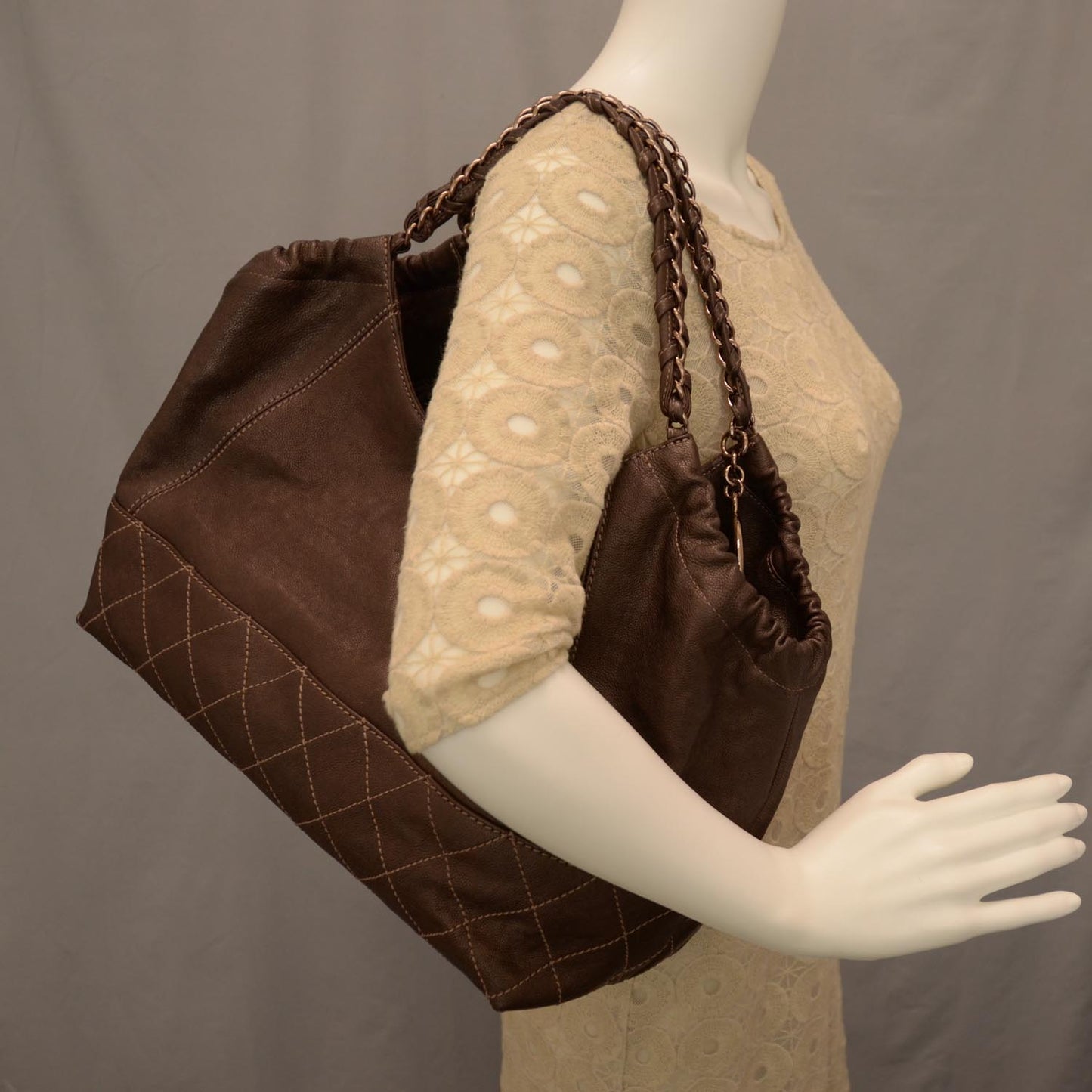 Leather Baby Coco Cabas Bronze