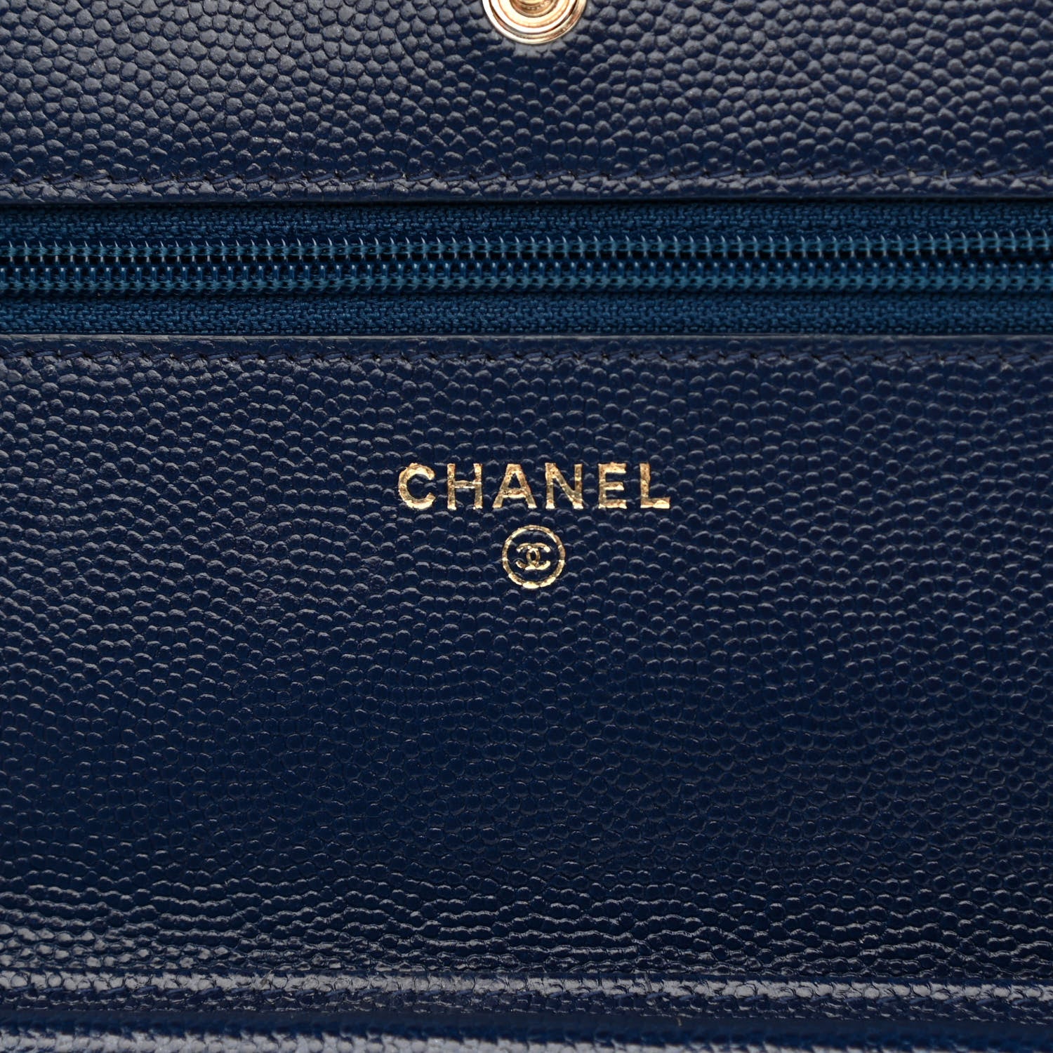 Chanel Caviar Quilted Wallet On Chain WOC Navy Blue 6 of 13