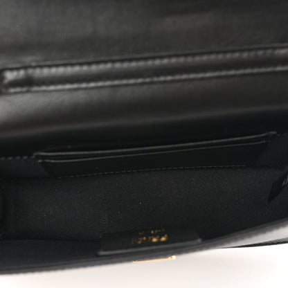 Fendi Vitello Liberty F is Fendi Bi-Color FF 1974 Embossed Envelope Belt Bag Maya Black 5 of 10