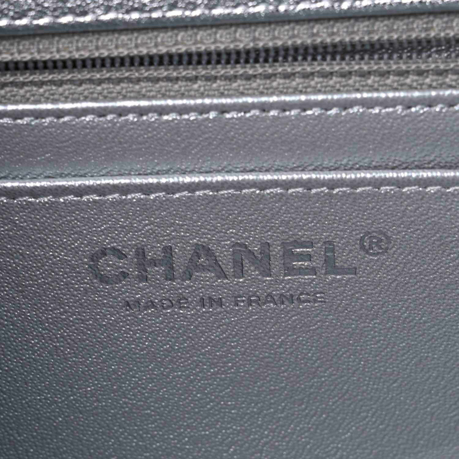 Chanel Metallic Lambskin Quilted Mini Rectangular Flap Silver 7 of 9