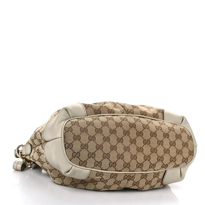 Gucci Monogram Margaux Calfskin Medium Sukey Top Handle Bag Beige Ebony Mystic White 4 of 12