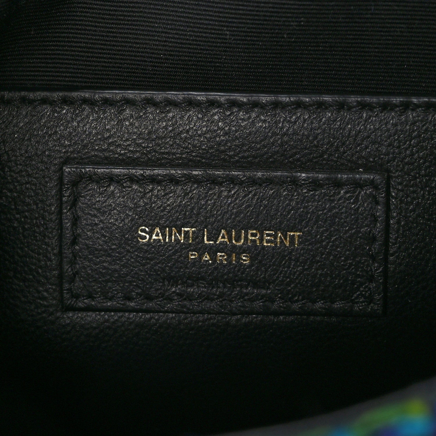Saint Laurent Tweed Calfskin Matelasse Monogram Baby Niki Chain Satchel Blue 6 of 9