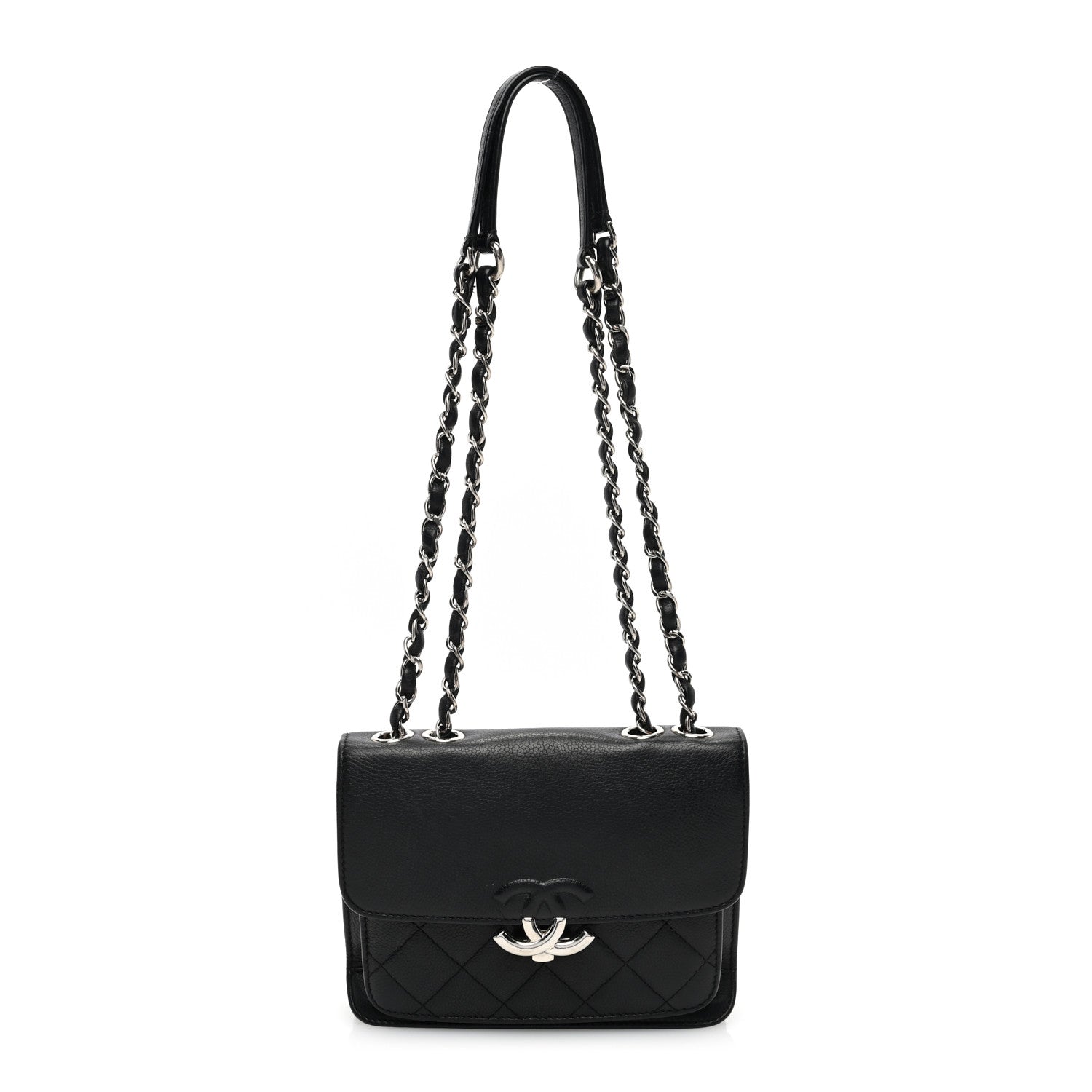 Chanel Caviar Quilted CC Box Flap Black 1 of 11