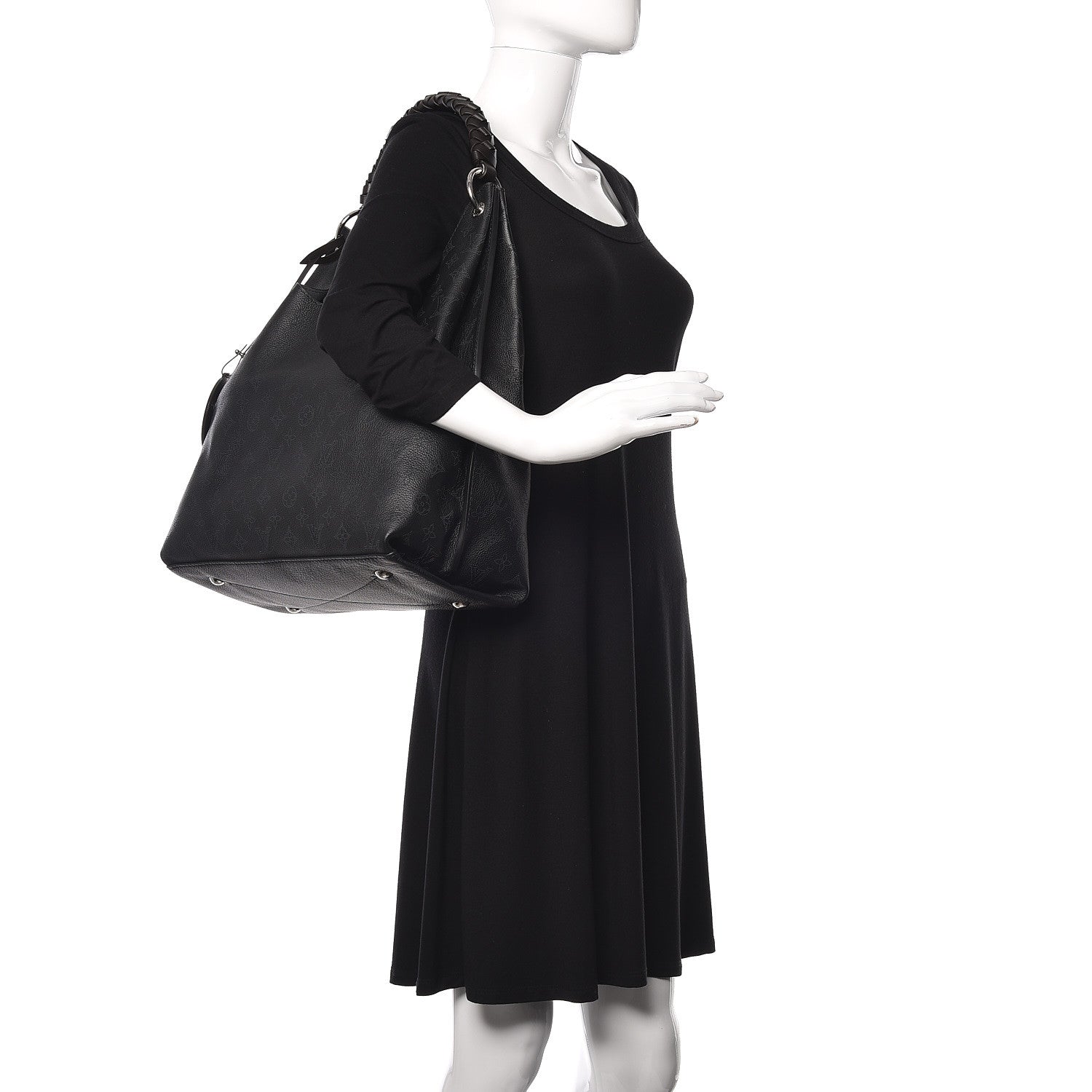Louis Vuitton Mahina Carmel Hobo Black 2 of 11
