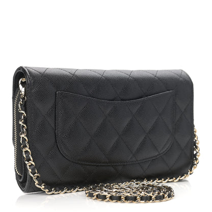 Chanel Caviar Quilted Phone Holder Wallet With Removable Chain Black 4 of 12