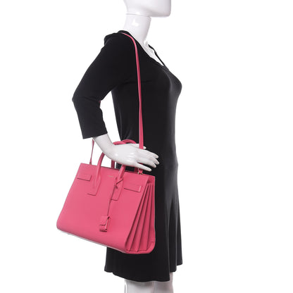 Saint Laurent Calfskin Small Sac De Jour Bubblegum 2 of 10