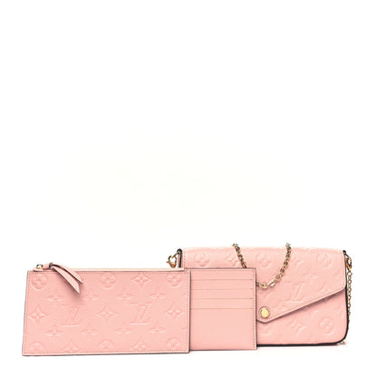 Louis Vuitton Empreinte Pochette Felicie Chain Wallet Rose Poudre 1 of 13