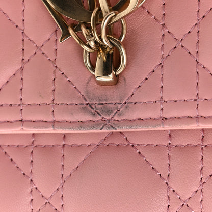 Christian Dior Lambskin Cannage My Dior Top Handle Bag Old Rose 12 of 13