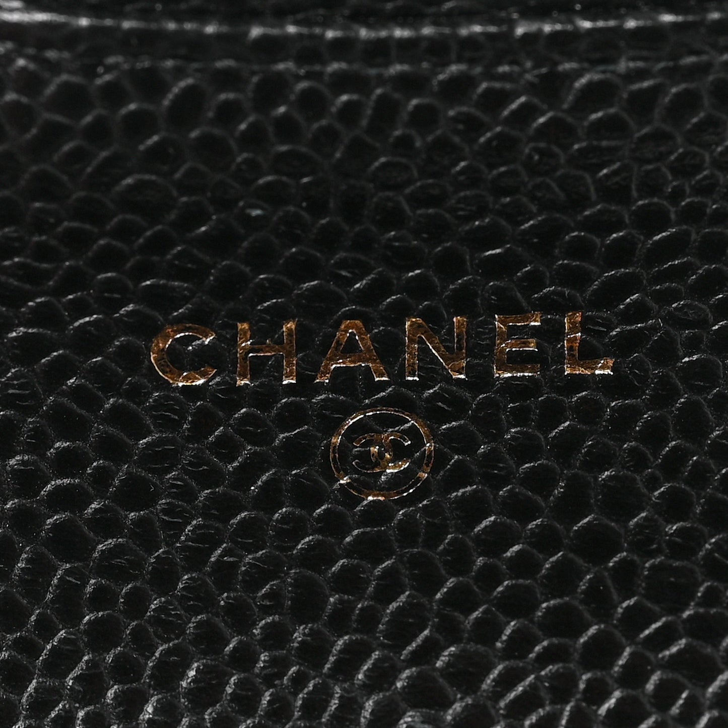Caviar Quilted Flap Card Holder Black