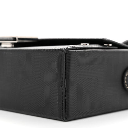 Fendi Vitello King FF Lines Embossed Baguette Soft Trunk Black 10 of 12
