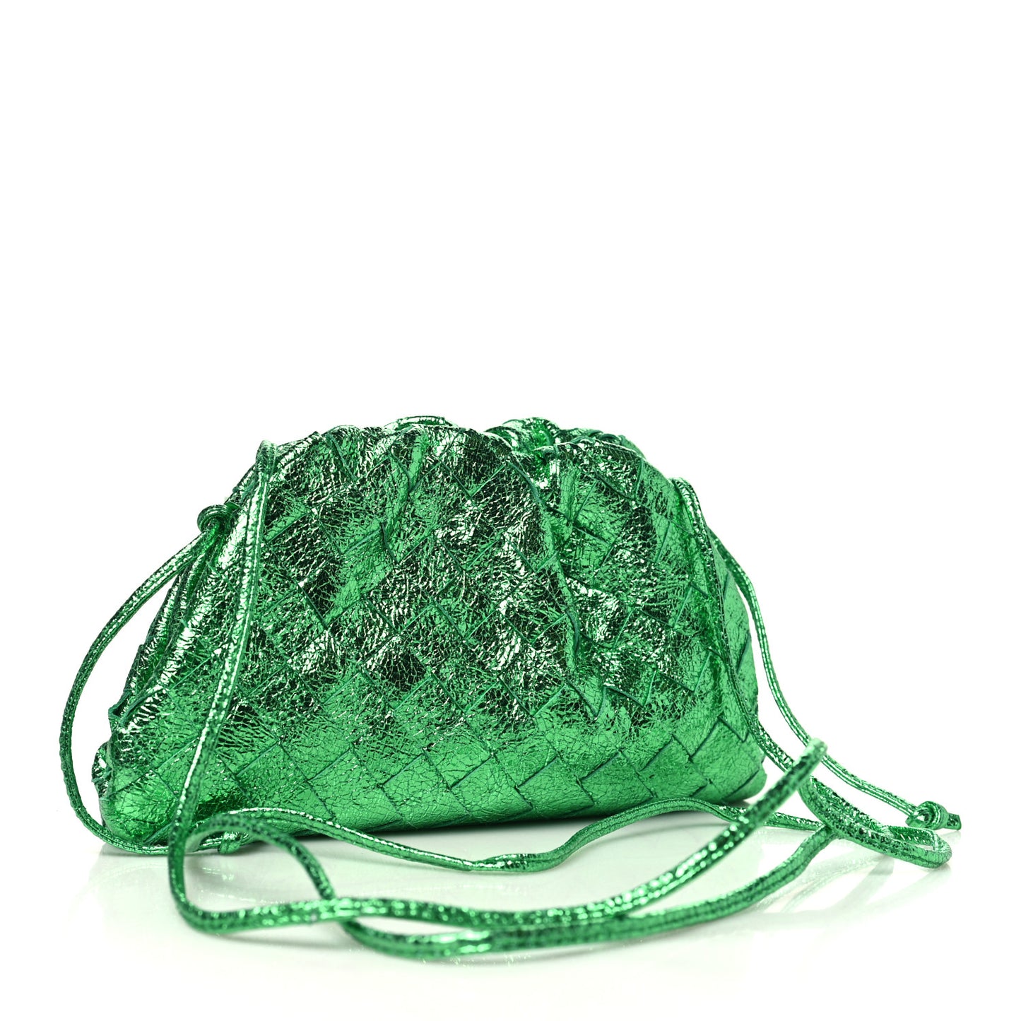 Metallic Nappa Intrecciato The Mini Pouch Parakeet