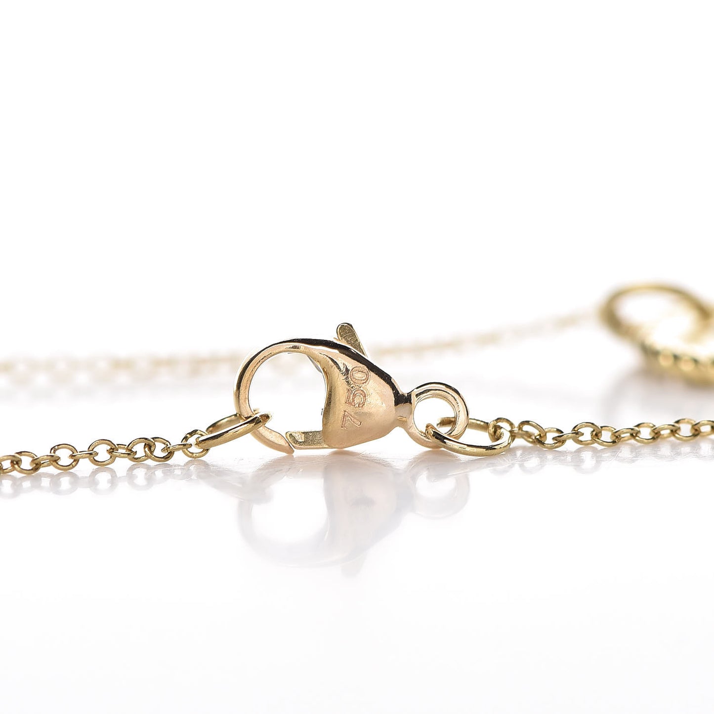 18K Yellow Gold Diamond Initial L Charm Necklace