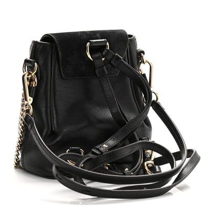 Chloe Suede Calfskin Mini Faye Backpack Black 3 of 11