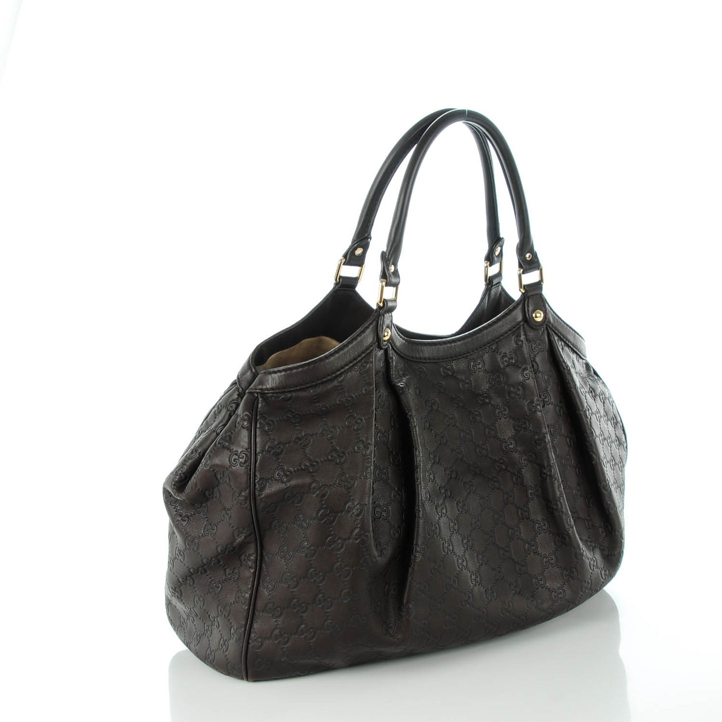 Guccissima Signature Large Sukey Tote Chocolate