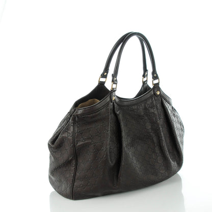 Gucci Guccissima Signature Large Sukey Tote Chocolate 3 of 8