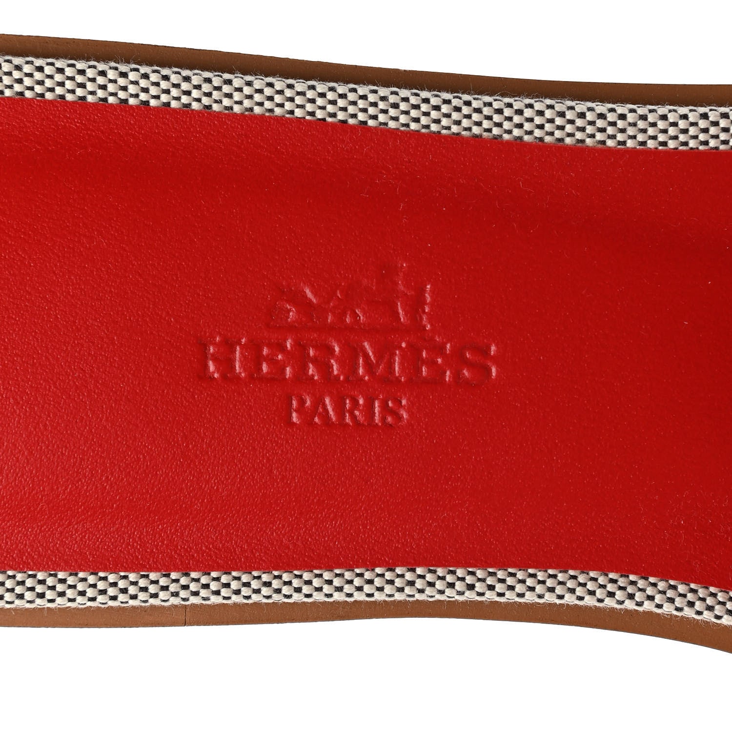 Hermes Canvas Calfskin Oran Sandals 37 Prunoir Rouge A Levre 7 of 9