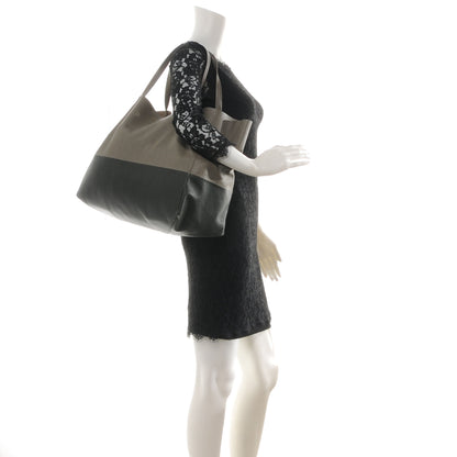 Celine Leather Horizontal Bi-Color Cabas Black 2 of 8