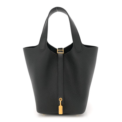 Hermes Taurillon Clemence Picotin Lock 18 PM Black 1 of 11
