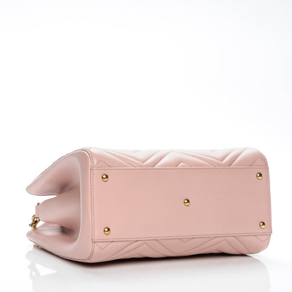 Gucci Calfskin Matelasse Small GG Marmont Tote Perfect Pink 4 of 9