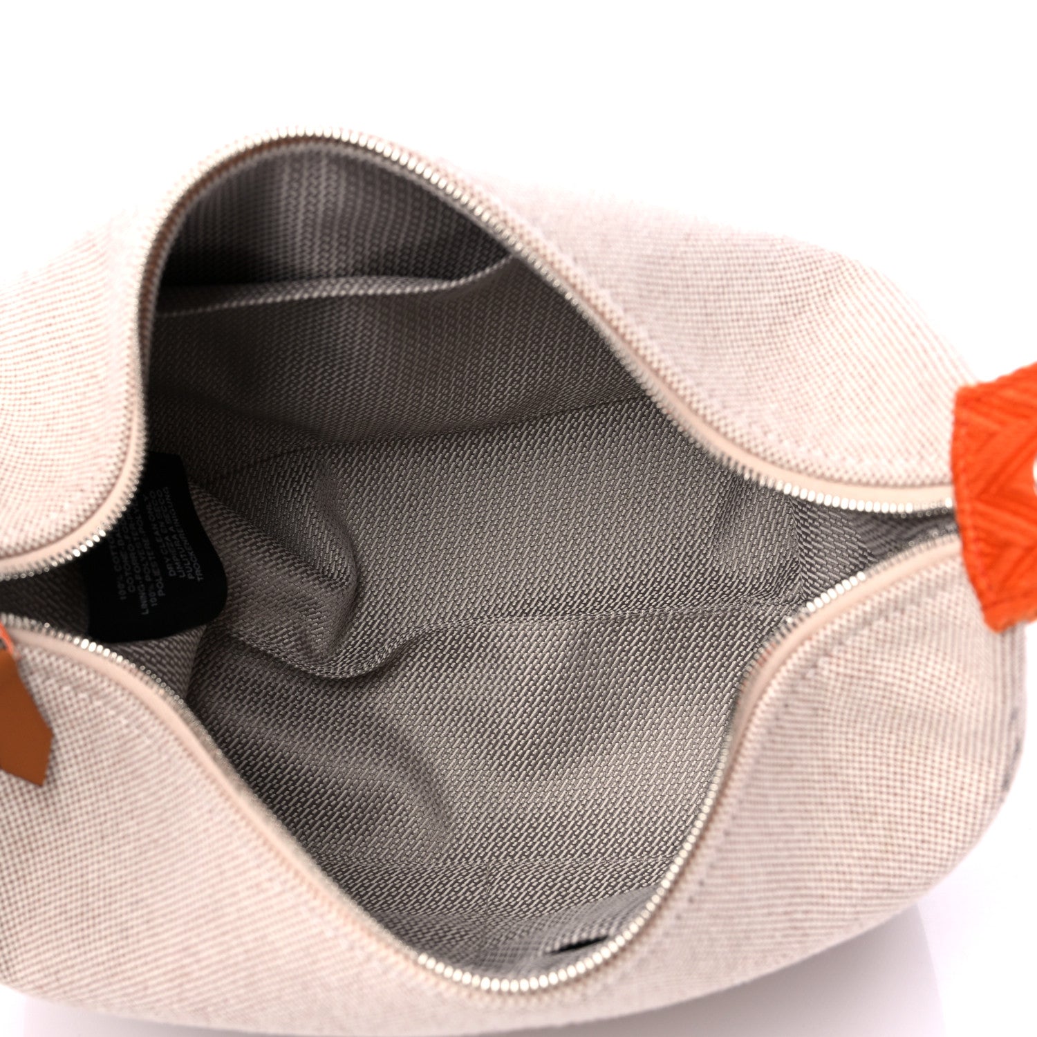 Hermes Canvas Small Bride-A-Brac Pouch Natural Orange 5 of 8