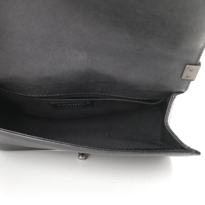 Chanel Metallic Calfskin Quilted Medium Boy Flap Black 5 of 15