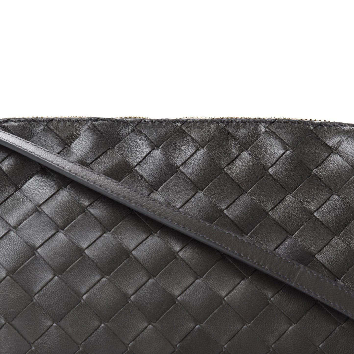 Nappa Intrecciato Crossbody Light Graphite