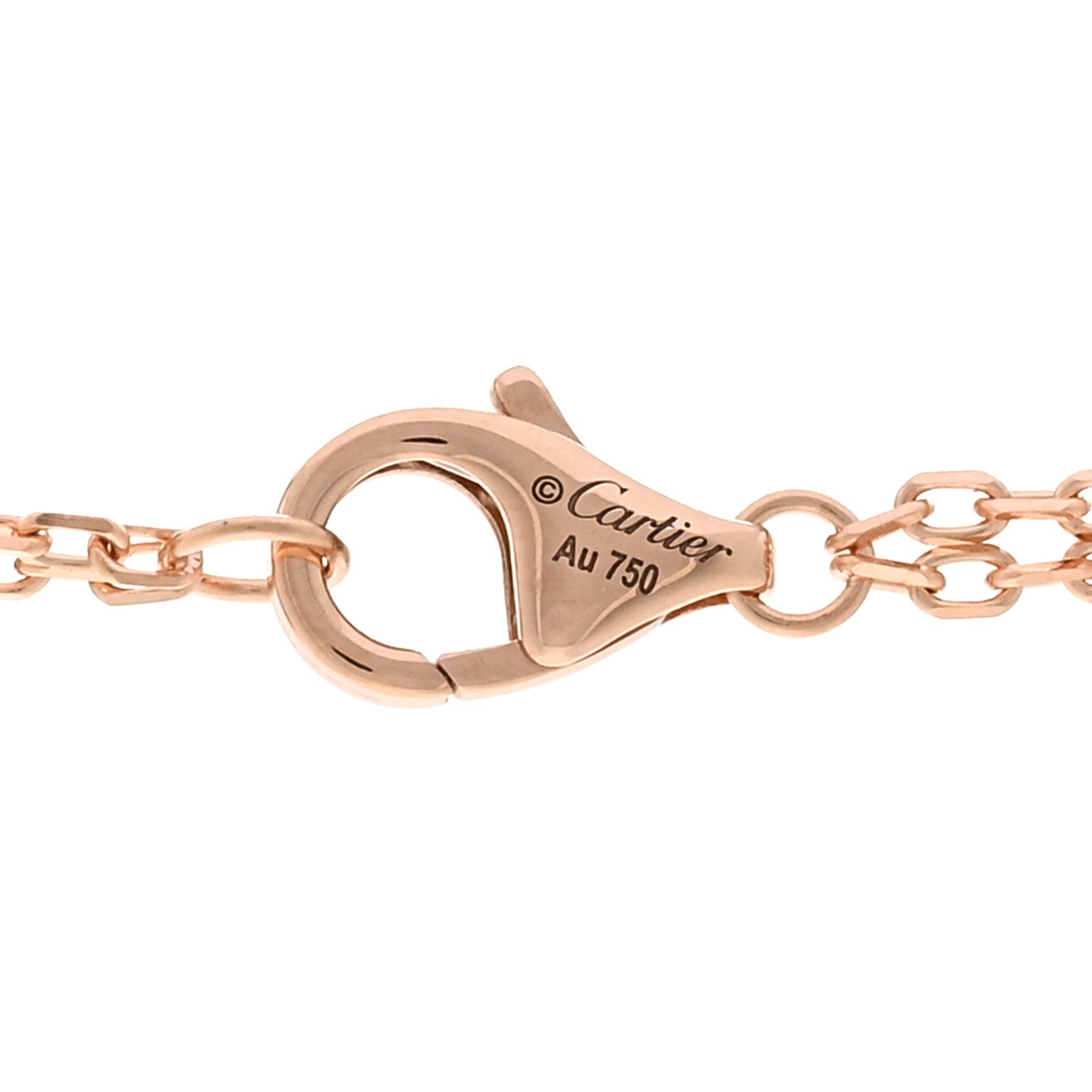 Cartier 18K Pink Gold 2 Diamond LOVE Necklace 4 of 4