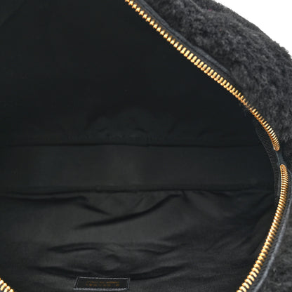 Chanel Shearling CC Flat Mules 38 Black 10 of 15