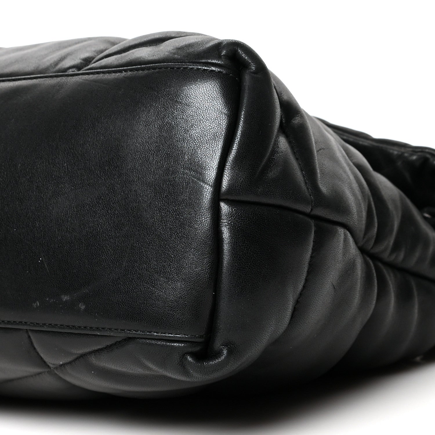 Saint Laurent Lambskin Quilted Small Loulou Puffer Monogram Chain Satchel Black 10 of 11