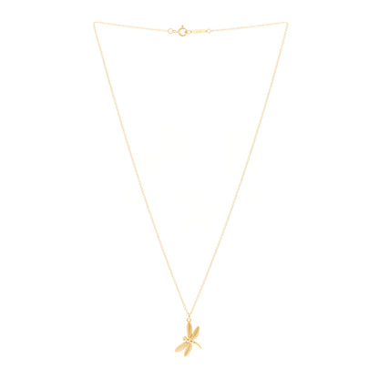 Tiffany 18K Yellow Gold Dragonfly Pendant Necklace 3 of 4