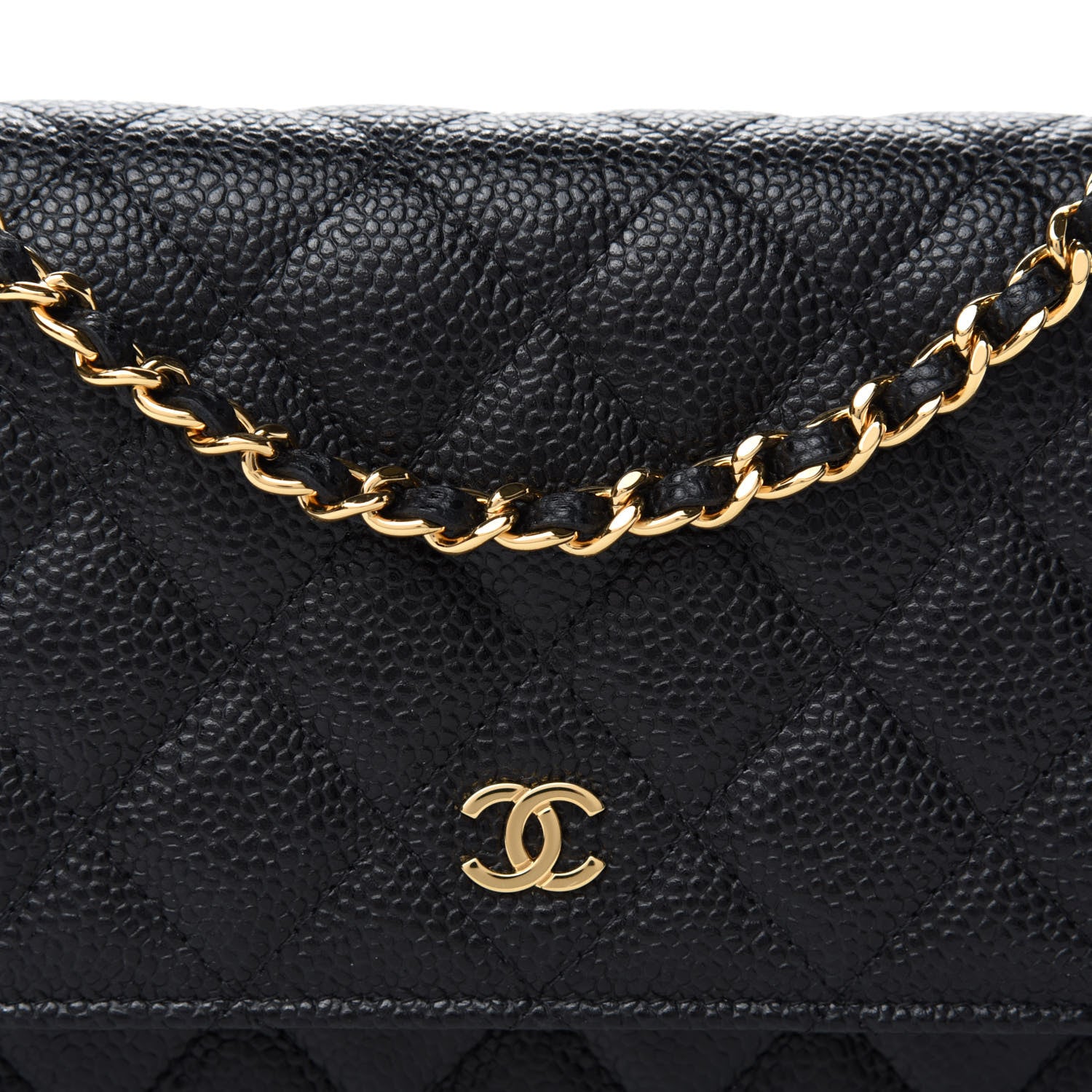 Chanel Caviar Quilted Wallet On Chain WOC Black 11 of 12