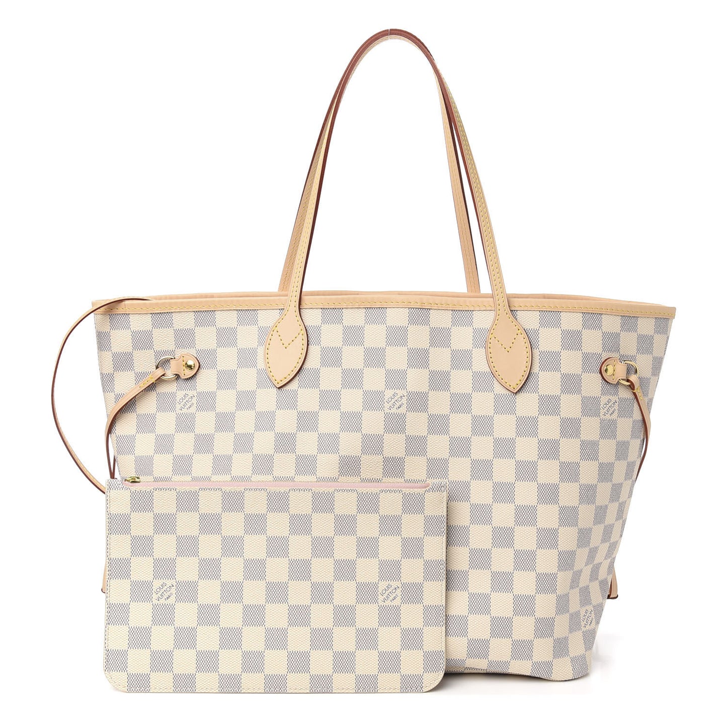 Damier Azur Neo Neverfull MM Rose Ballerine