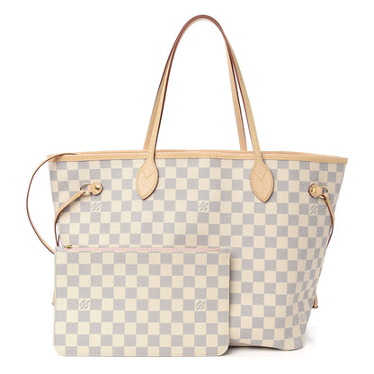 Louis Vuitton Damier Azur Neo Neverfull MM Rose Ballerine 2 of 10