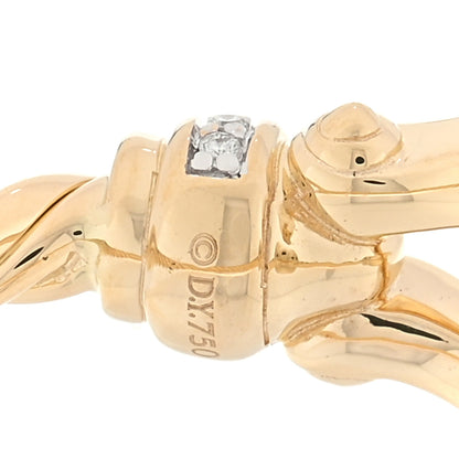 David Yurman 18K Yellow Gold Diamond Petite Buckle Cable Ring 53 6.25 4 of 4