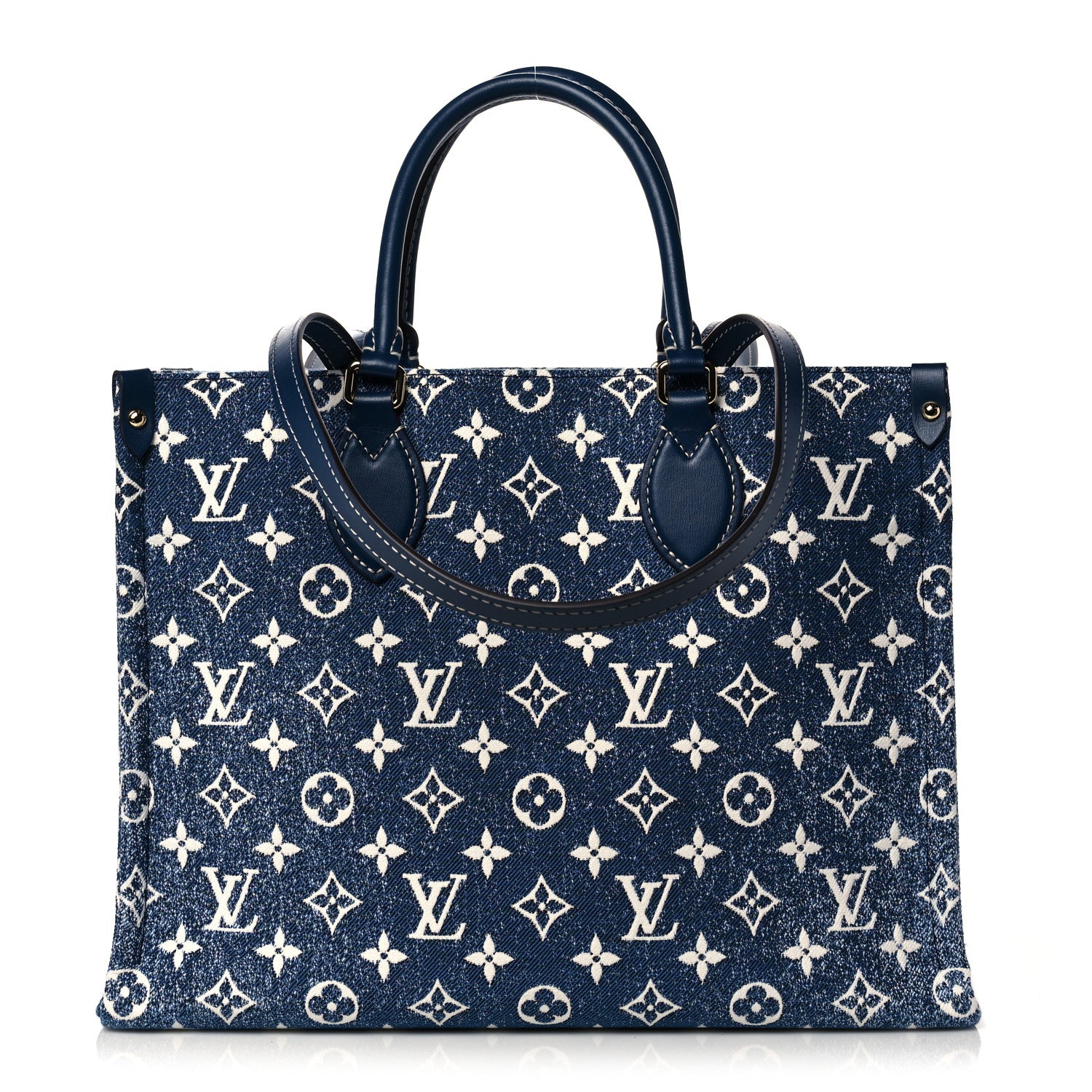 Louis Vuitton Monogram Jacquard Denim Onthego MM Bleu 1 of 8