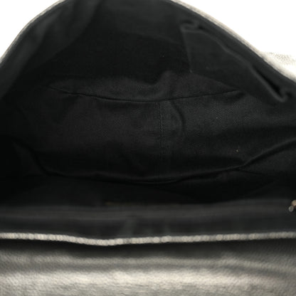 Chanel Caviar Half Moon Large Flap Dark Silver 5 of 10