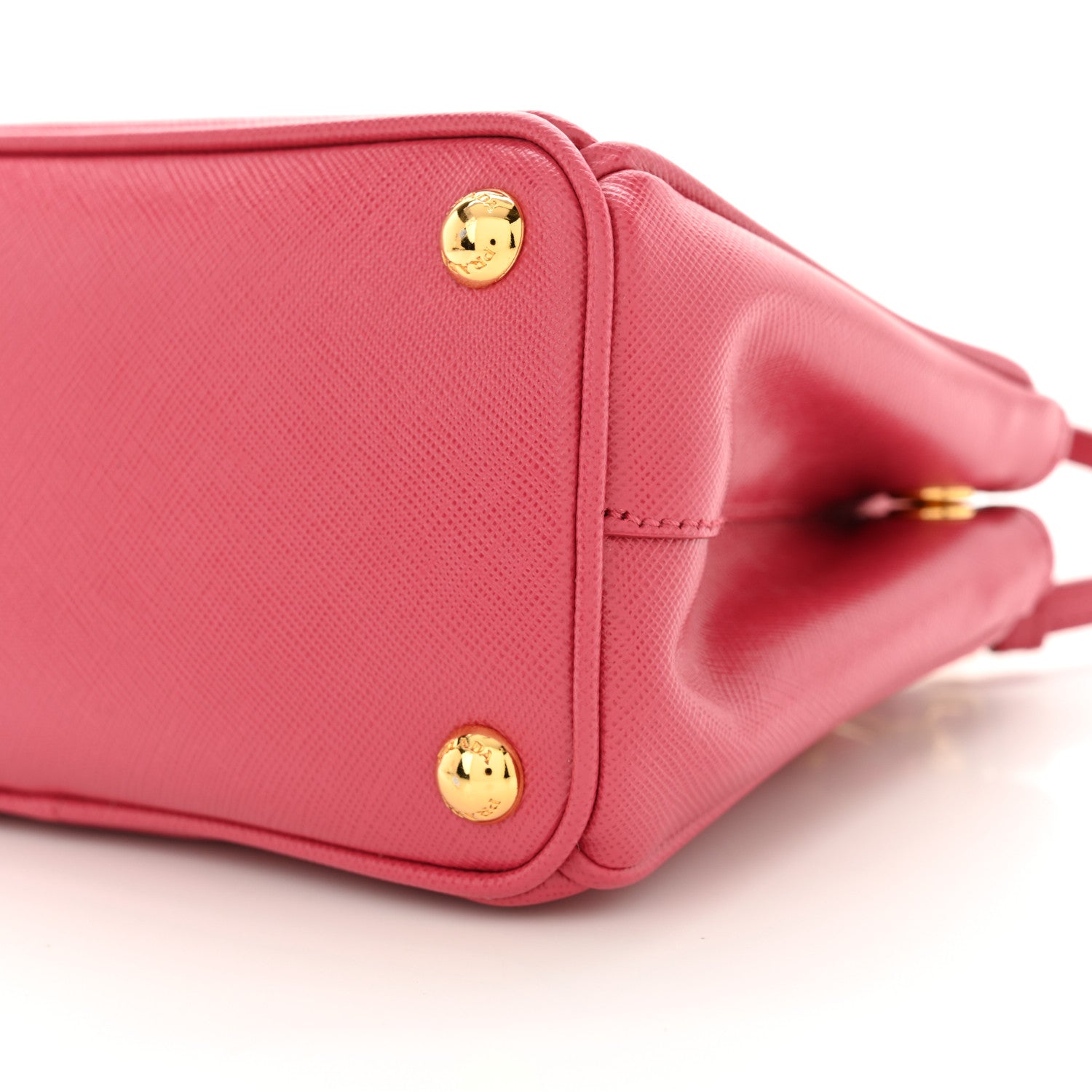 Prada Saffiano Lux Micro Galleria Double Zip Tote Peonia 10 of 11