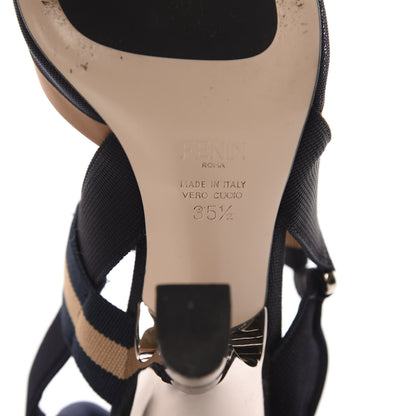 Fendi Technical Mesh FF Colibri Slingback Pumps 35.5 10 of 11
