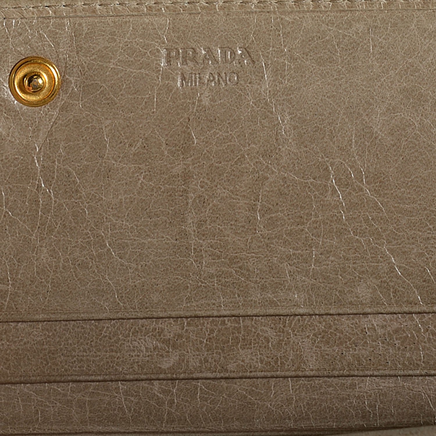 Prada Vitello Shine Continental Flap Wallet Pomice 7 of 10