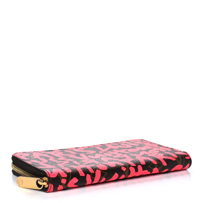 Louis Vuitton Monogram Graffiti Zippy Wallet Fuchsia 4 of 10