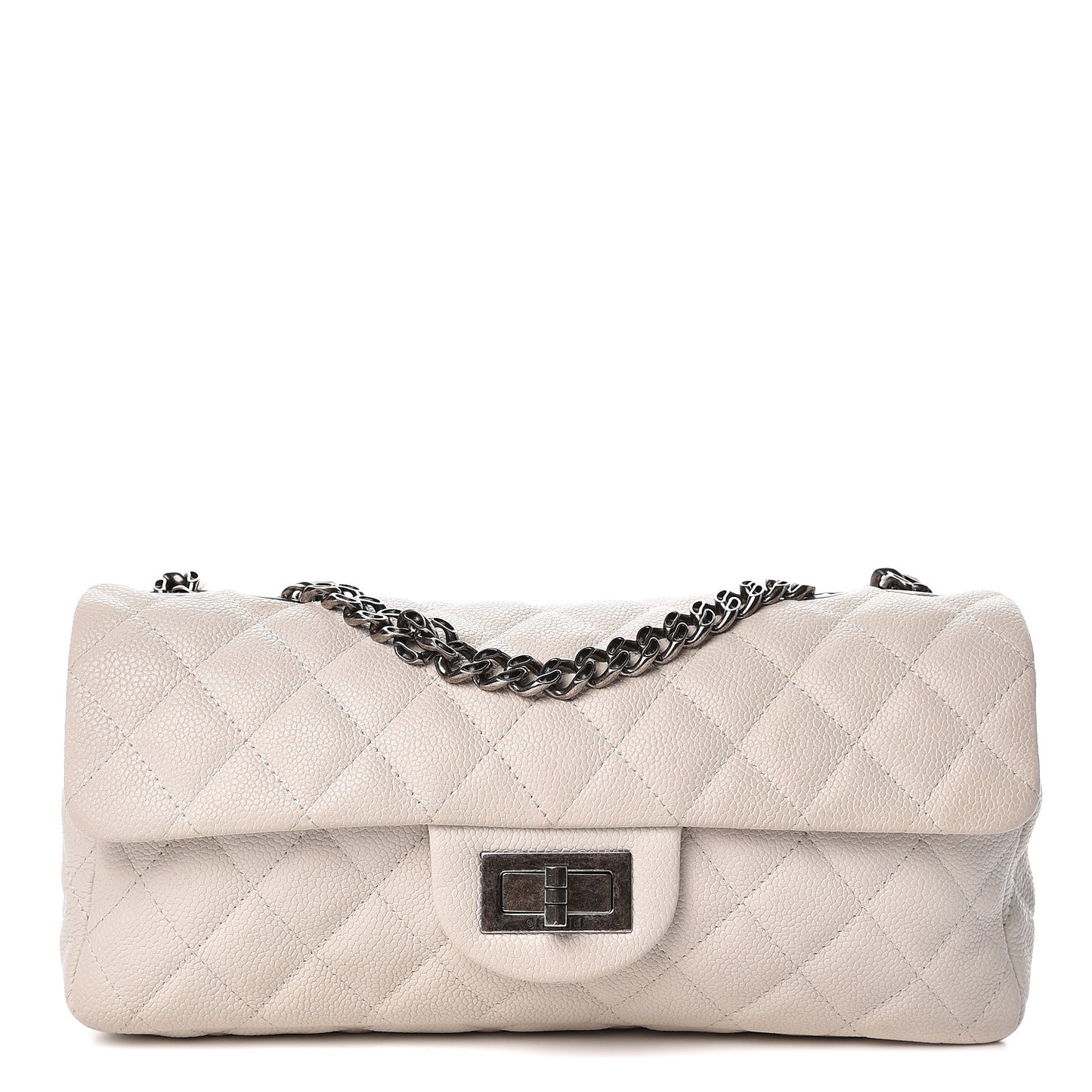 Caviar Quilted 2.55 Reissue East West Flap White