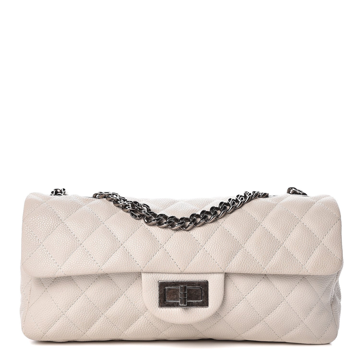 Chanel Caviar Quilted 2.55 Reissue East West Flap White 1 of 10