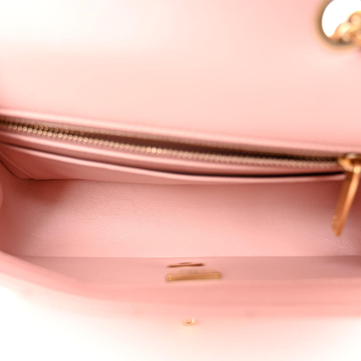 Chanel Lambskin Quilted Mini Rectangular Sweet Camellia Flap Light Pink 5 of 10