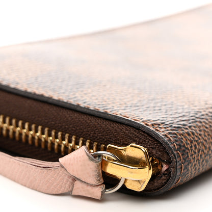 Louis Vuitton Damier Ebene Clemence Wallet Rose Ballerine 9 of 9