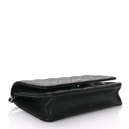 Chanel Caviar Quilted Wallet On Chain WOC Black 4 of 12